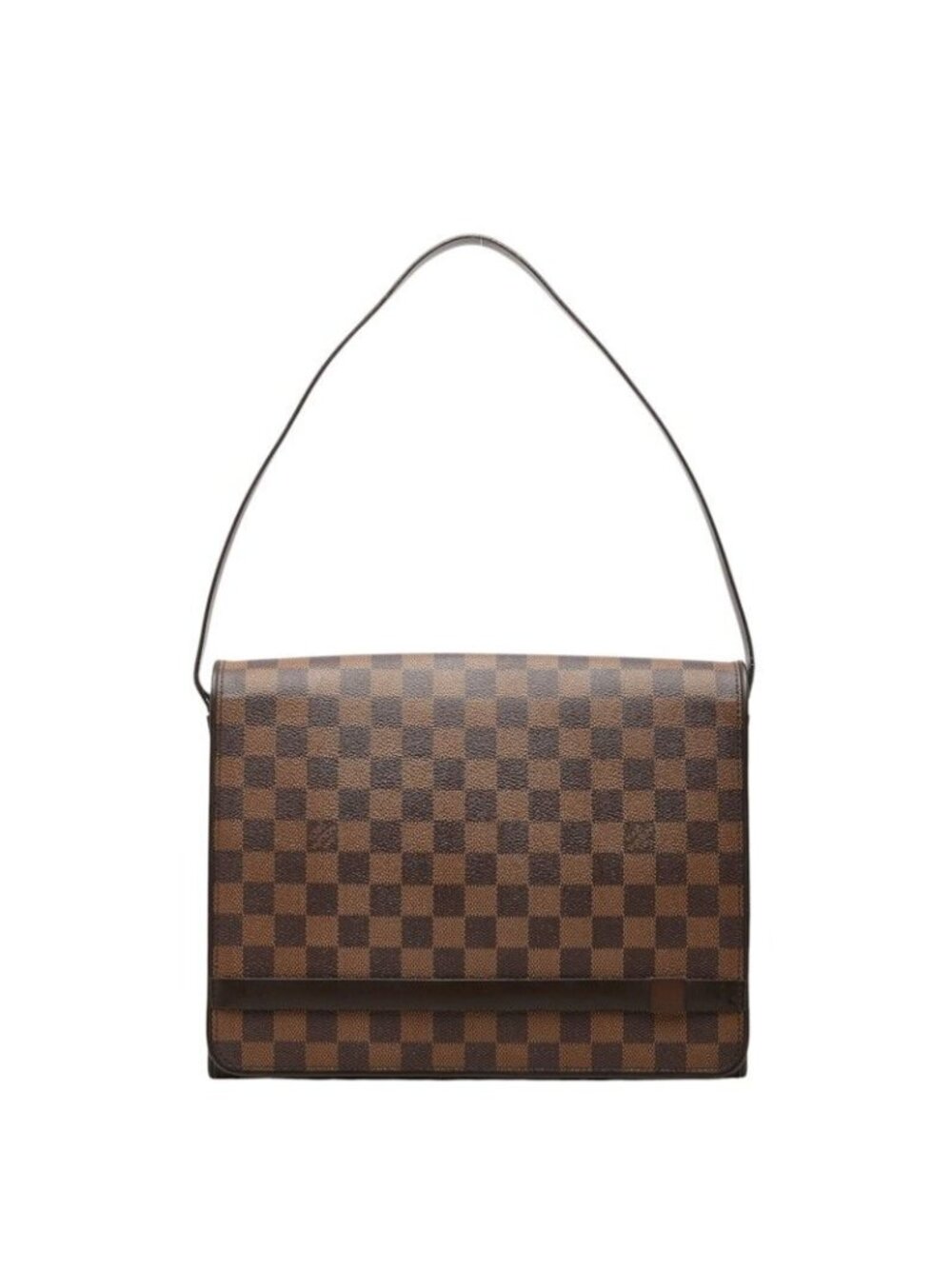 Louis Vuitton Damier Tribereca Carre Bag Brown Leather